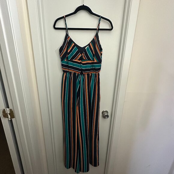 Peach Love California Stripped Jumpsuit - Picture 1 of 2